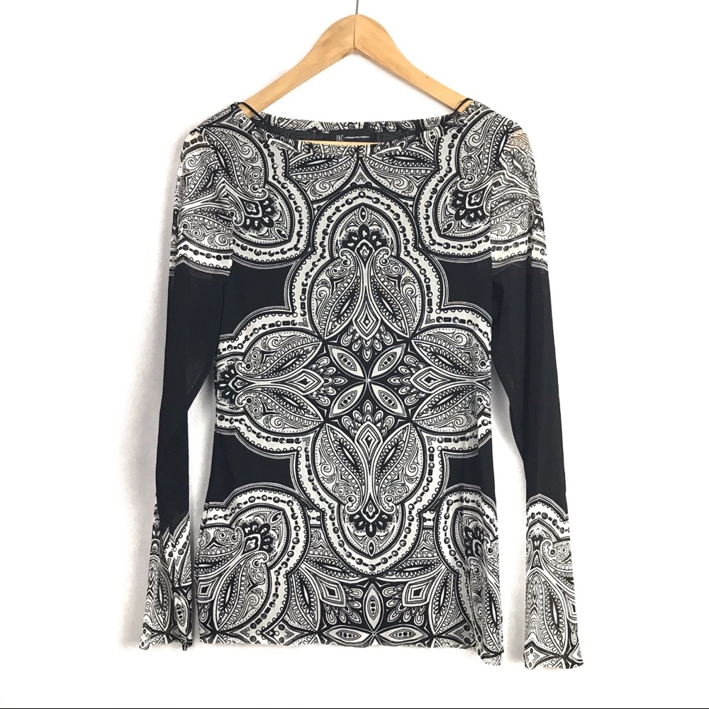 INC International Concepts Long sleeve Sheer Top